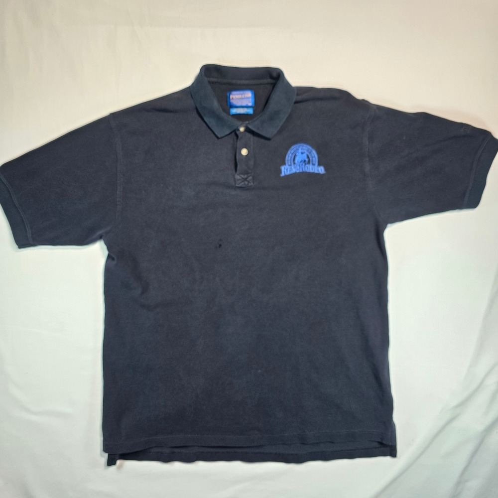 Pendleton Reno Rodeo Polo Shirt Mens XL Blue Cotton Pique Short Sleeve Logo